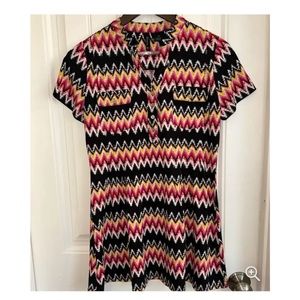 New Dimension petite large multi color shifty dress